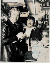 Bobby Moore signed 10x8 inch vintage black and white photo. Good condition. All autographs come with