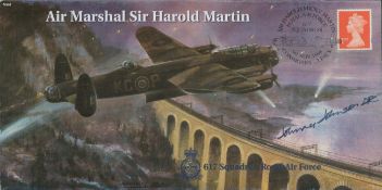 WW2 Flt Lt Edward 'Johnny' Johnson DFC Signed Air Marshal Sir Harold Martin FDC. 21 of 22 Covers