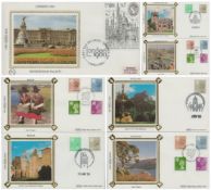 Collection of 7 x FDC. Assorted Benham FDC London 1980. Wales. Northern Ireland. Scotland. (1,2,4