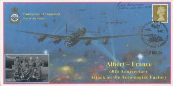 WW2 Sqn Ldr Les Munro Signed Albert-France 60th anniv Attack on Aero Engine Factory FDC. 4 of 5.