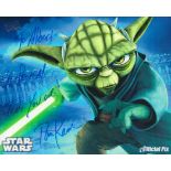 Tom Kane signed 10x8 inch Star Wars Yoda animated colour photo dedicated. Good condition. All