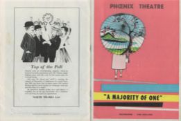 Molly Picon and Robert Morley Signed Vintage Theatre Programme Showing A Majority Of One on