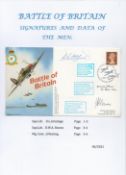WW2. Sqn Ldr Dennis Armitage DFC, Sqn Ldr Donald Stones DFC and Wg Cdr John Fleming MBE Signed