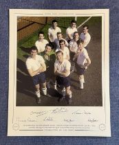 Dave MacKay, Bobby Smith, Terry Dyson, Maurice Norman, Les Allen, Cliff Jones and Peter Baker