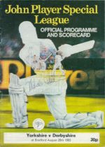 Michael Holding signed Official programme and scorecard Yorks v Derbyshire 1983. Good condition.