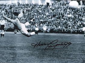 Football. Harry Gregg Signed 10x8 black and white photo. Photo shows Gregg in action for Northern