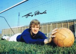 Autographed GARY SPRAKE 16 x 12 Photo : Col, depicting Leeds United goalkeeper GARY SPRAKE