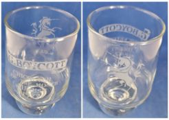 G. Boycott Cricketer of The Month August 1977 Engraved W.C.L.S. Whisky Glass. Good Condition. All