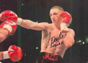 Jazza Dickens signed colour photo Approx. 8.5x6.25 Inch. Is a British professional boxer. He held