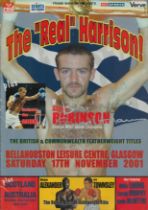 Scott Harrison signed Magazine page. Dedicated. Is a Scottish professional boxer who held the WBO