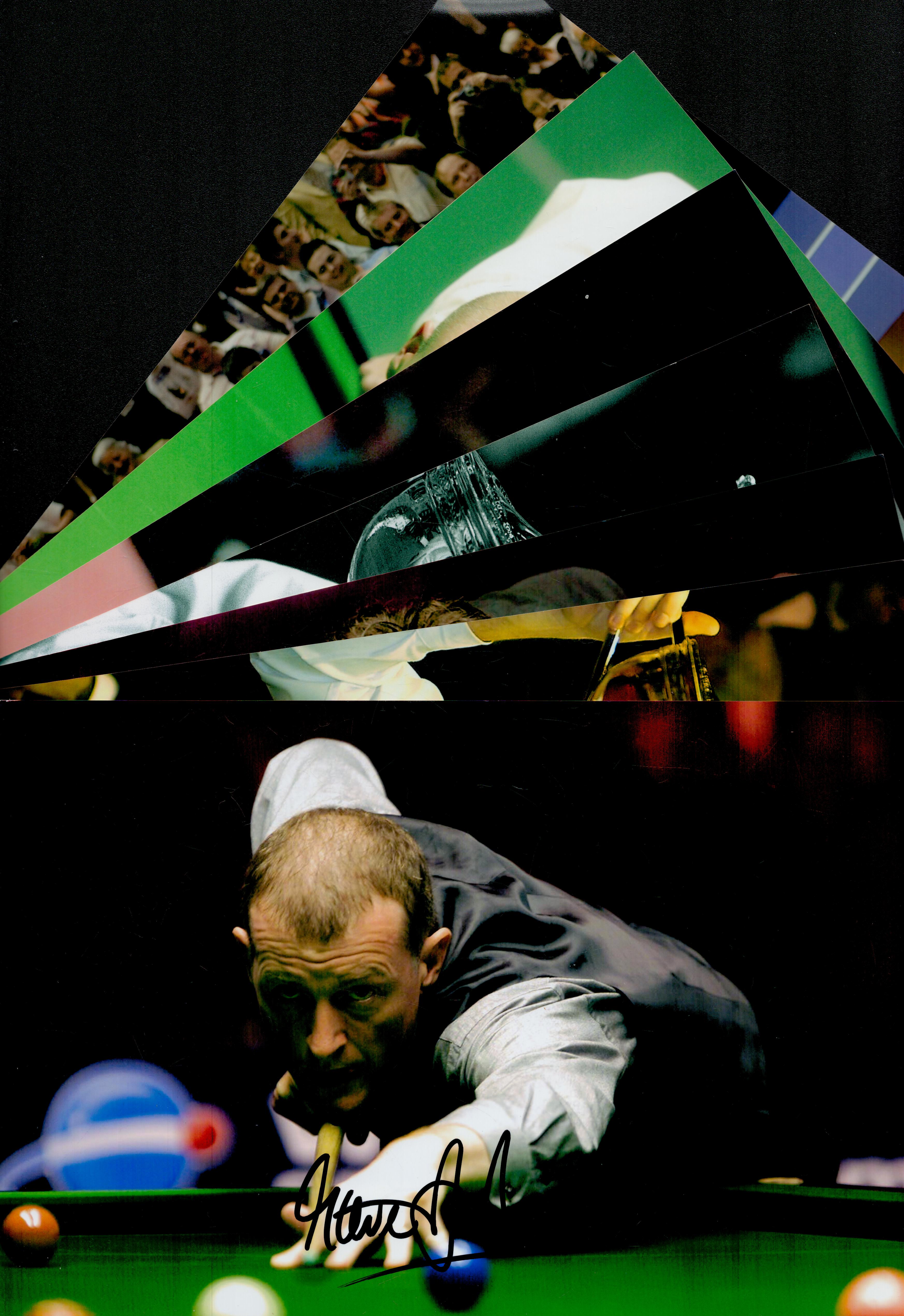 Snooker collection 7, signed 12x8 inch colour photos includes legendary names such as Steve Davis,