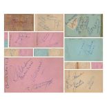 Multi signed Geoff Hurst MBE, Matt Woods, George Armstrong, Sir Matt Busby, Ronnie Rooke plus many