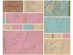 Multi signed Geoff Hurst MBE, Matt Woods, George Armstrong, Sir Matt Busby, Ronnie Rooke plus many