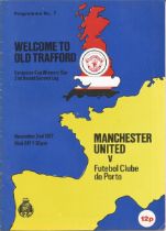 Manchester United v Porto 1977 European Cup Winners Cup 2 round second leg Old Trafford vintage