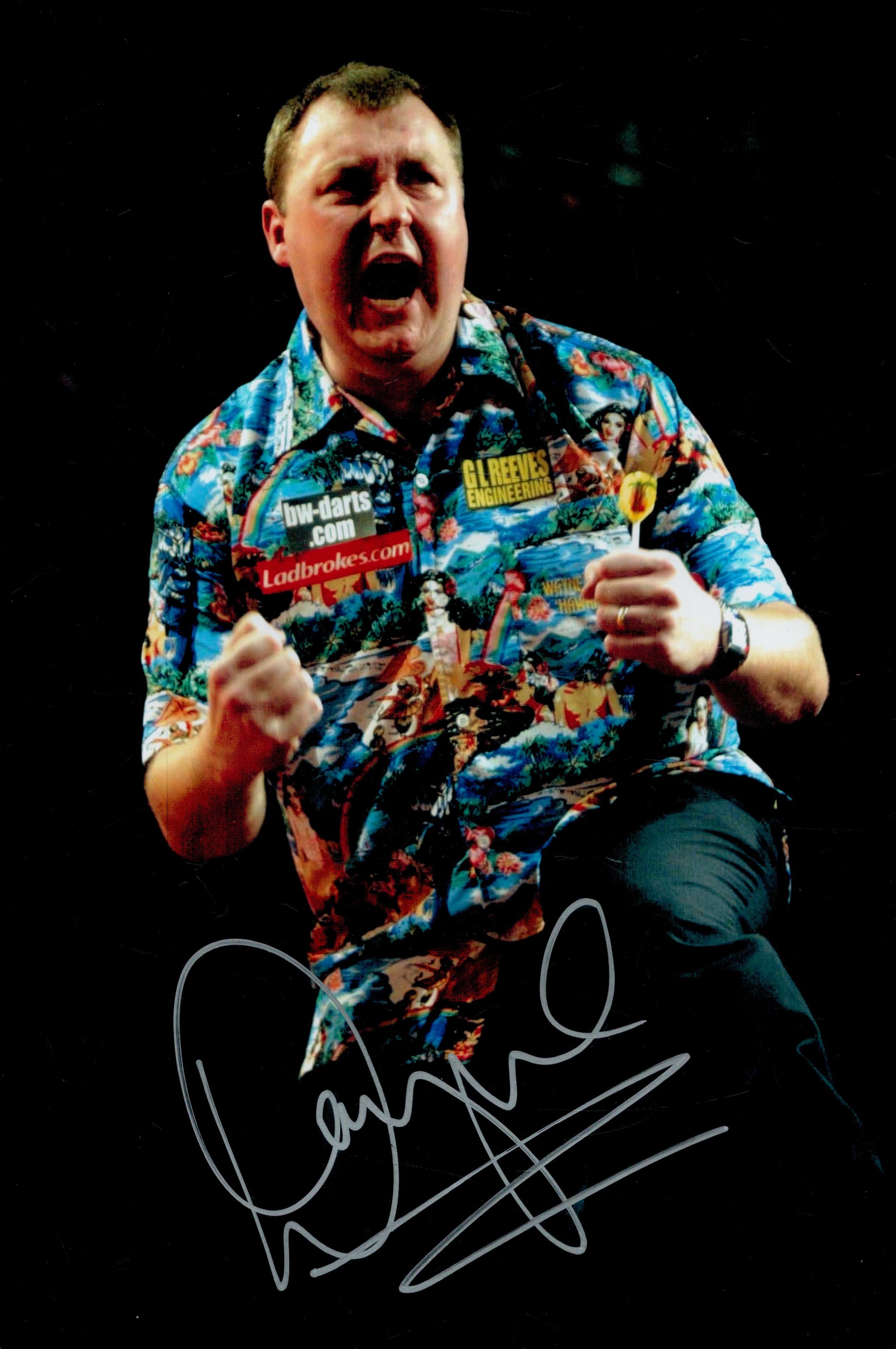 Darts collection 5, signed 12x8 inch colour photos includes legends other game such as Bob Anderson, - Image 3 of 3