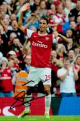 Marouane Chamakh signed 12x8 inch colour photo pictured while playing for Arsenal. Good Condition.