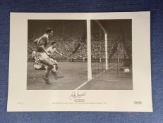John Charles signed 16 x 23 black and white Artist Proof photo. Photo shows John Charles 'The Gentle