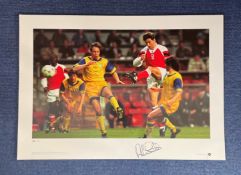 Alan Smith signed 22x16 Coloured Limited Edition Big Blue Tube print. European Cup Winners Cup Final