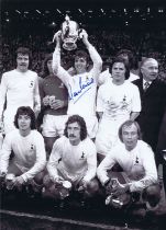 Autographed MARTIN PETERS 16 x 12 Photo : B/W, depicting a superb image showing Tottenham captain