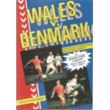 Wales v Denmark 1987 European Championship Qualifier Ninnian Park Cardiff vintage programme. Good