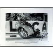 Giacomo Agostini signed limited edition print with signing photo Over the course of a remarkable