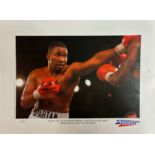 Tim Witherspoon signed limited edition print with signing photo Two-time winner of World Heavyweight