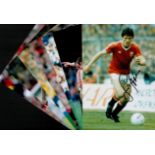 Football Manchester United collection 8, signed 12x8 inch colour photos includes some great Old