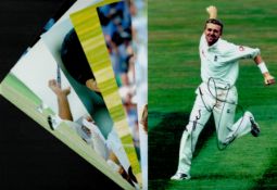 Cricket collection 7, signed 12x8 inch colour photos includes great names such as Dominic Cork,