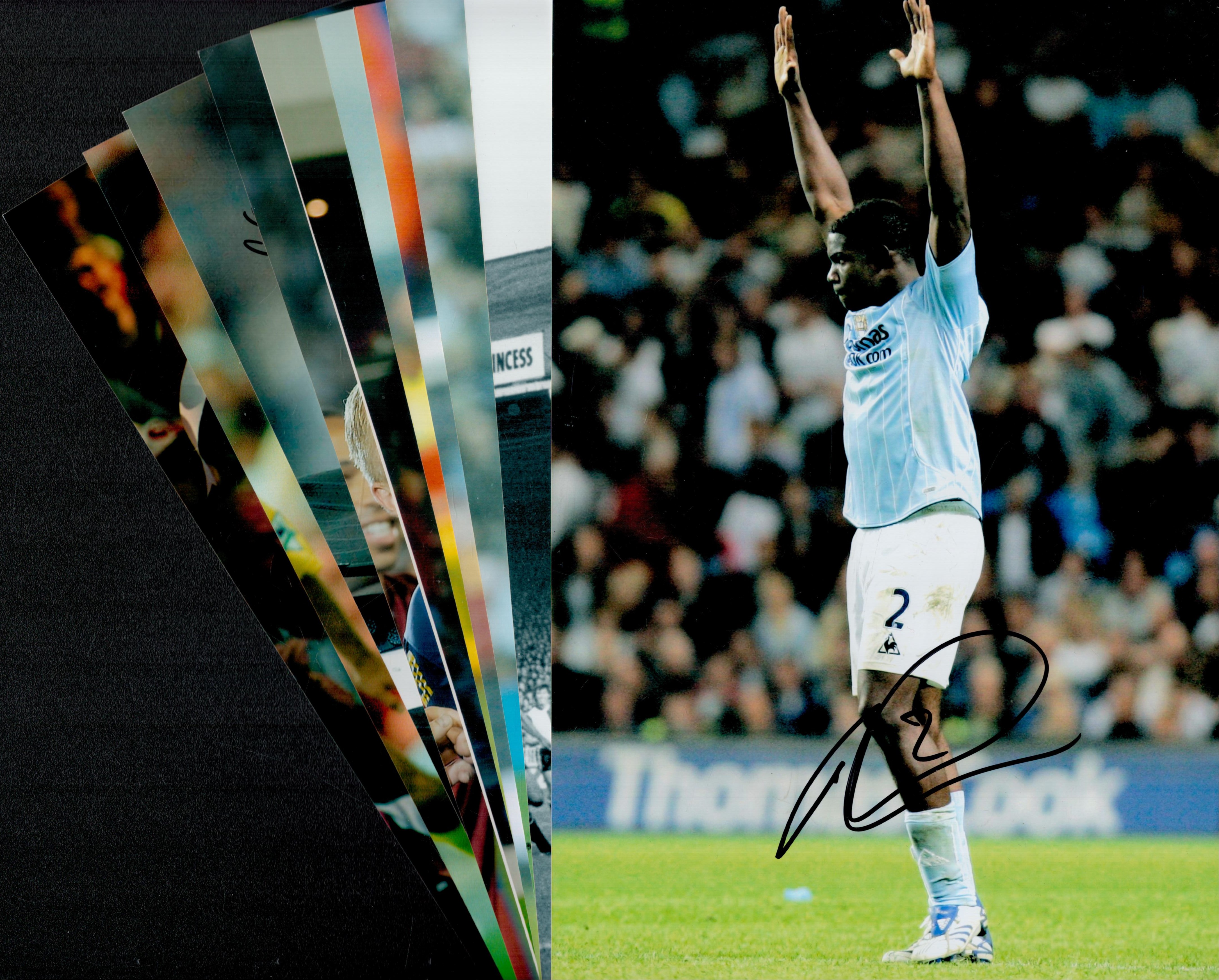 Football collection 10,signed 12x8 inch colour photos includes some great names such as Micah