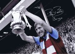 Autographed BILLY BONDS 16 x 12 Photo : Colorized, depicting West Ham United captain BILLY BONDS