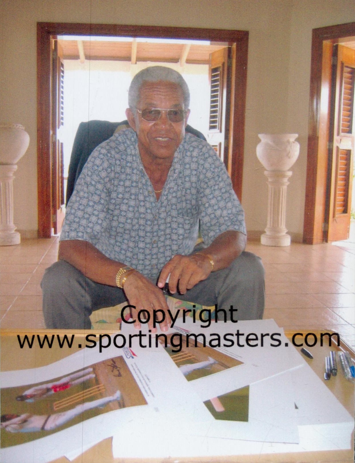 Gary Sobers signed limited edition print with signing photo The achievements of Sir Garfield - Image 2 of 2