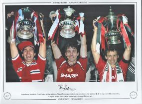 Bryan Robson 16x12 signed Colour photo, Autographed Editions, Limited Edition. Photo Shows Robson,