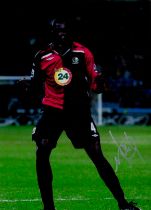 Chris Samba signed 12x8 inch colour photo pictured playing for Blackburn Rovers. Good Condition. All