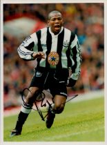 Faustino Asprilla signed 10x8 inch colour photo pictured in action for Newcastle United. Good
