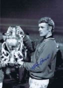Autographed GARY SPRAKE 16 x 12 Photo : B/W, depicting Leeds United goalkeeper GARY SPRAKE posing