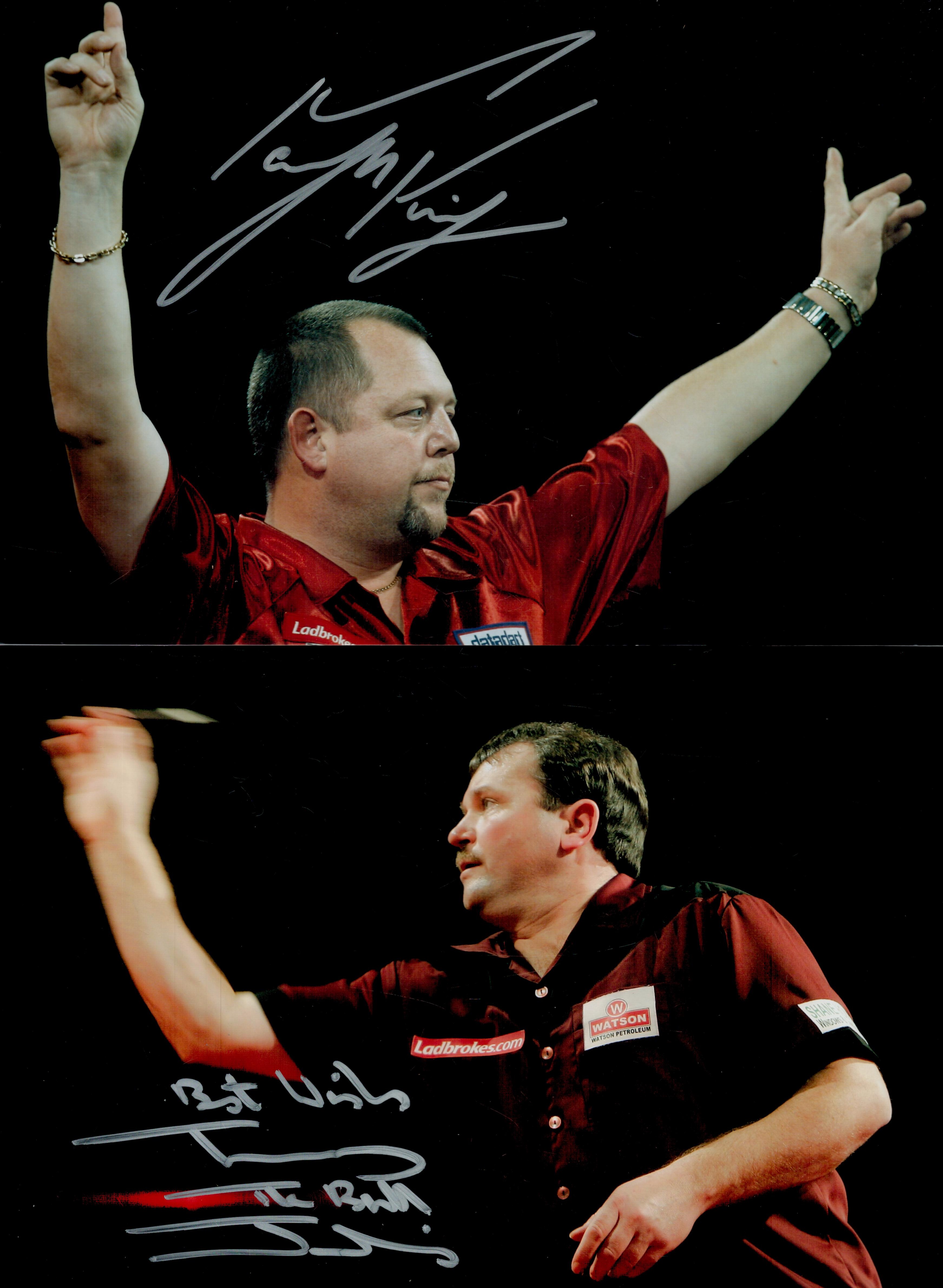 Darts collection 5, signed 12x8 inch colour photos includes legends other game such as Bob Anderson, - Image 2 of 3