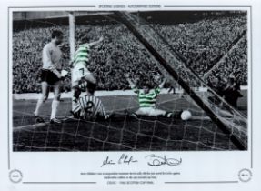 Steve Chalmers and Bertie Auld Celtic 12x16 Signed colourised, Autographed Editions, Limited Edition
