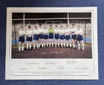 Maurice Norman, Dave MacKay, Bobby Smith, Cliff Jones, Peter Baker, Les Allen and Terry Dyson