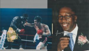Boxing Livingstone Bramble signed 10x8 inch colour photo and one unsigned. Good Condition. All