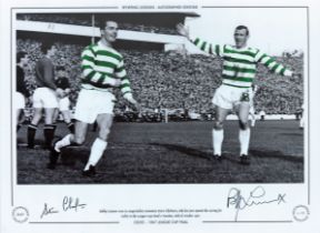Bobby Lennox and Steve Chalmers Celtic 16x12 Signed colourised, Autographed Editions, Limited