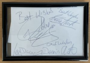 Multi signed Terry Downes, Robbie Regan, Eddie Avoth, Dennis Avoth Boxers Autograph card framed