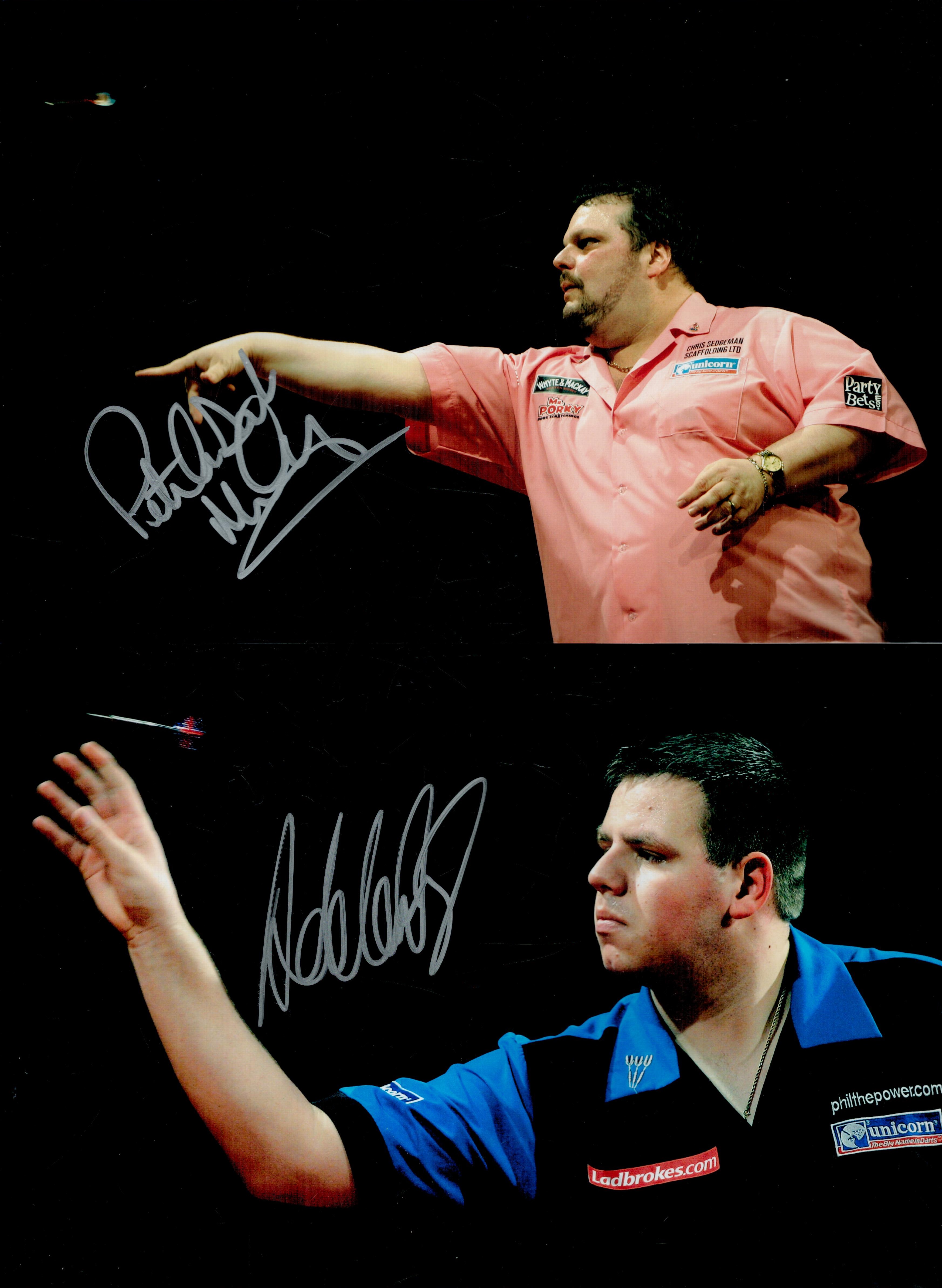 Darts collection 5, signed 12x8 inch colour photos includes legends other game such as Peter - Image 2 of 3