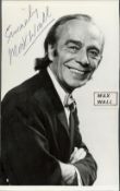 Max Wall signed 6x4inch black and white photo. Good condition. All autographs come with a