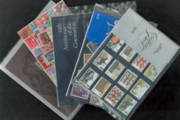 Stamp Collection. 5 stamp books collection, includes British Mint Stamps collectors pack 1979.