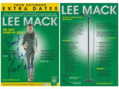 Lee Mack signed The 2007 Stand-Up Tour Extra Date flyer. Is an English comedian, actor, podcaster