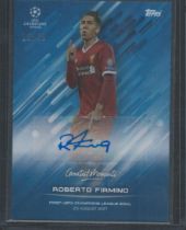 Roberto Firmino signed Champions League greatest moments card. Edition 16/49. Good condition. All