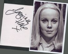 Georgina Hale signed white card with unsigned 6x4inch black and white photo. Good condition. All