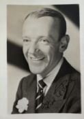 Fred Astaire signed black and white photo and signature piece. Signature piece dated 1933. Photo
