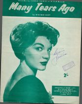 CONNIE FRANCIS Singer signed vintage 'Many Tears Ago' Sheet Music Good condition. All autographs