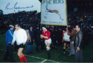 Autographed BILL BEAUMONT 12 x 8 Photo : Col, depicting British & Irish Lions captain BILL